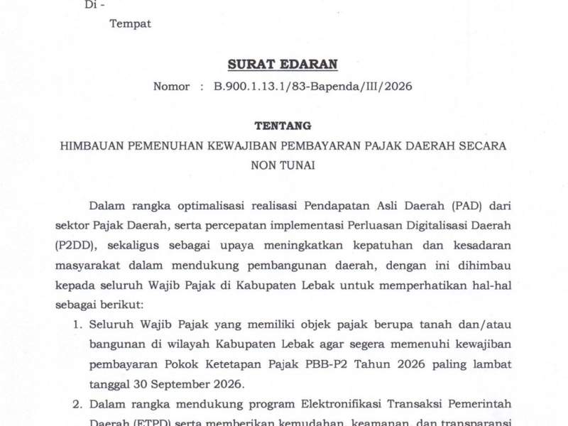 Dalam rangka mendukung Prorgram Elektronifikasi Transaksi Pemerintah Daerah (ETPD) serta memberi kemudahan kepada wajib pajak, Minda himbau sobat pajak semua untuk melakukan transaksi pembayaran bisa 